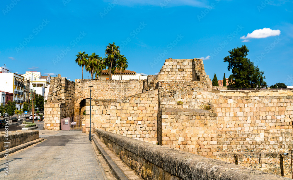 View of the Alcazaba of Merida in Spain