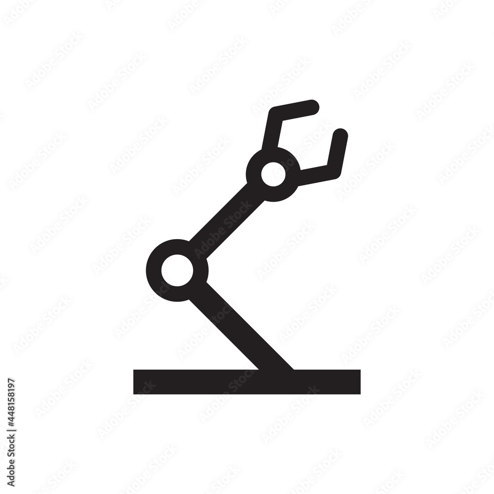 Industrial robot arm icon - robot hand icon Industrial robot arm icon - robot hand icon