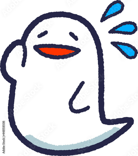 照れたおばけ