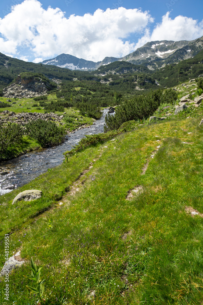 Landscape of Banderitsa River at Pirin Mountain, Bulgaria