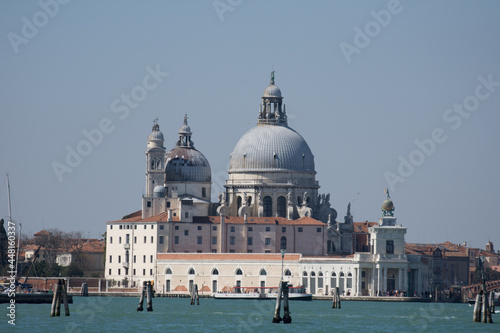 Basilica di Santa Maria della Salute,view from the boat, Venice, Italy,2019,Venice Dorsoduro quarter © Laurenx