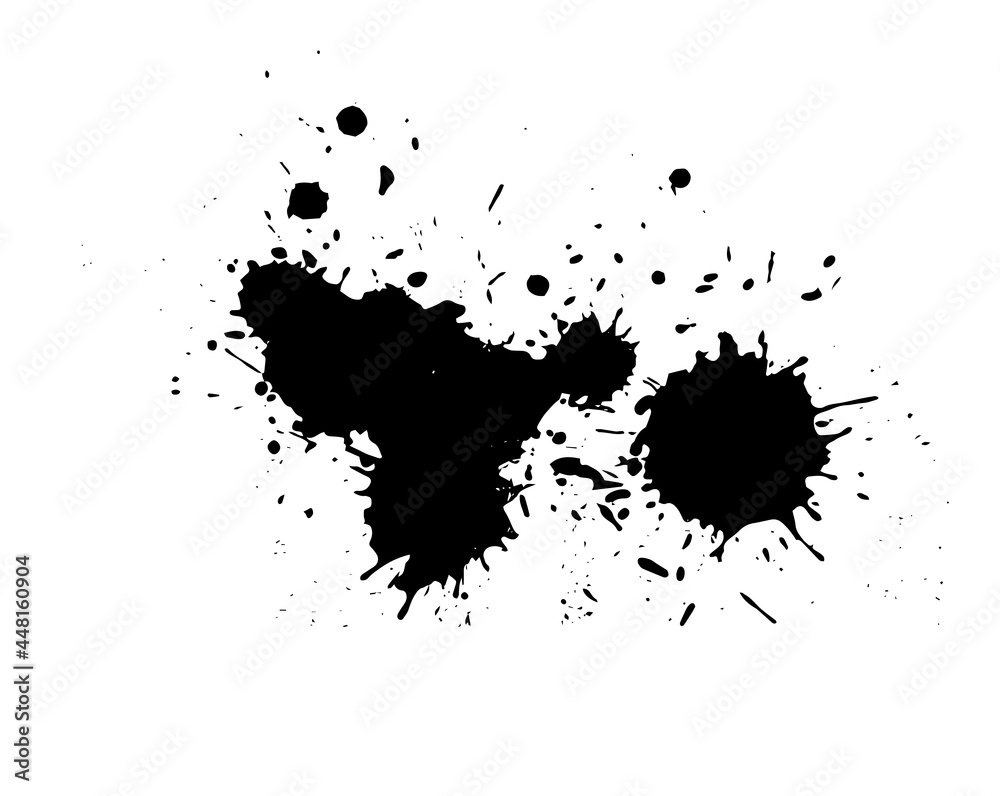 Paint stains black blotch background. Grunge Design Element. Brush Strokes. Vector illustration Paint stains black blotch background. Grunge Design Element. Brush Strokes. Vector illustration