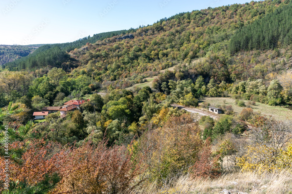 Landscape of Nishava river gorge, Balkan Mountains, Bulgaria