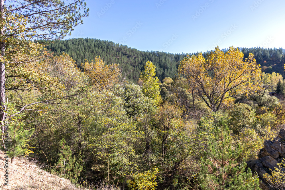 Landscape of Nishava river gorge, Balkan Mountains, Bulgaria Landscape of Nishava river gorge, Balkan Mountains, Bulgaria