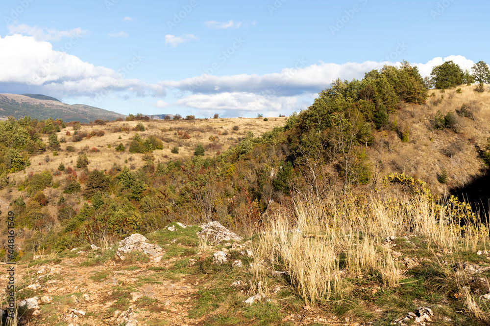 Landscape of Nishava river gorge, Balkan Mountains, Bulgaria