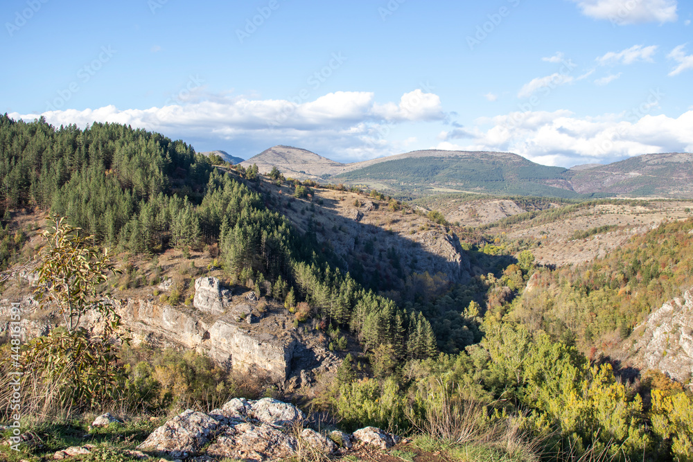 Landscape of Nishava river gorge, Balkan Mountains, Bulgaria
