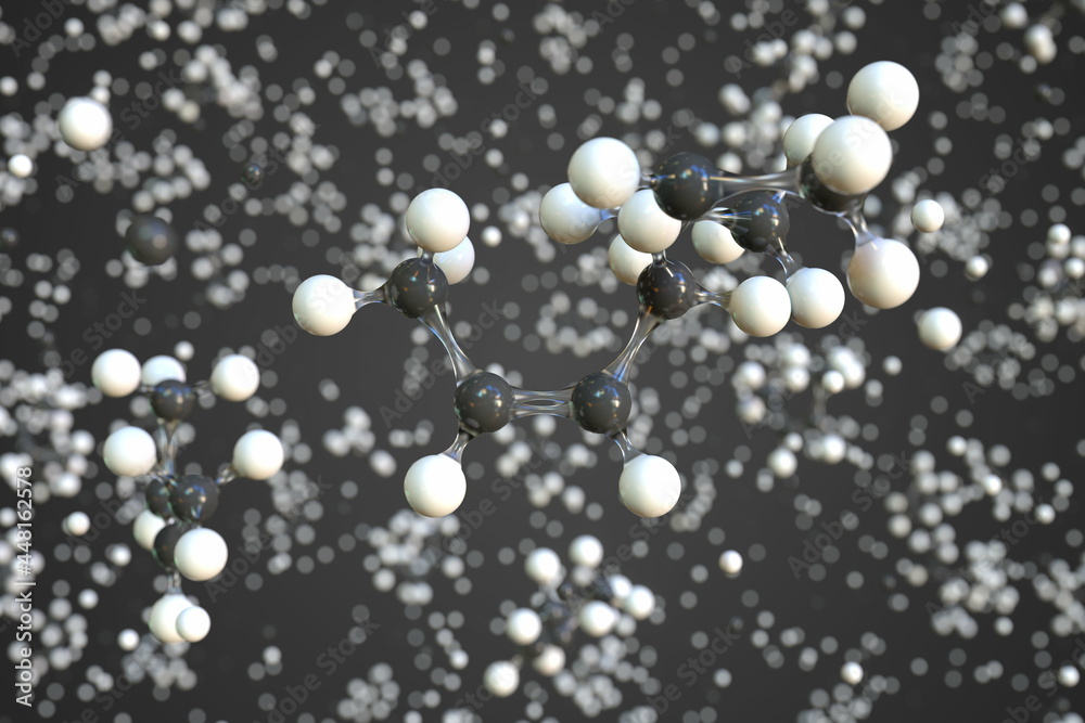 Cis-2-butene molecule made with balls, scientific molecular model. Chemical 3d rendering Cis-2-butene molecule made with balls, scientific molecular model. Chemical 3d rendering