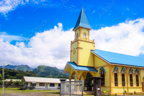 Tahiti and Moorea Islands Catholic churches French Polynesia