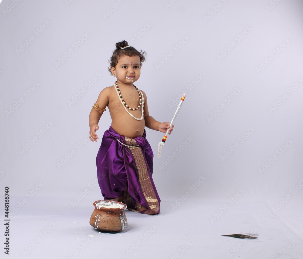 Kanha Ki Matki Newborn Jaamna Set