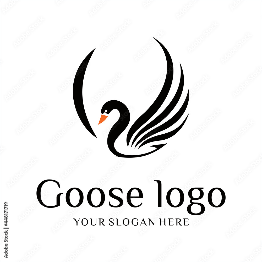 creative simple logo design  goose