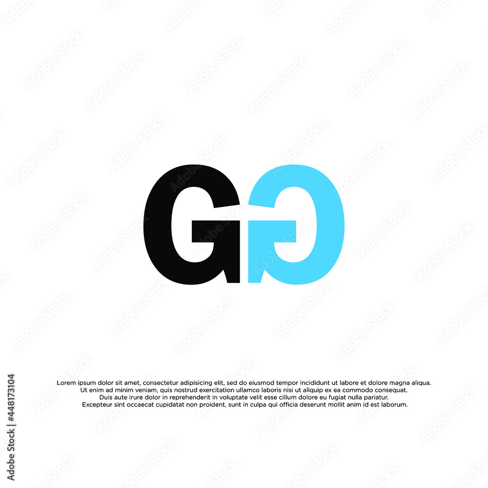 Simple modern minimalist logo of letter G with white background