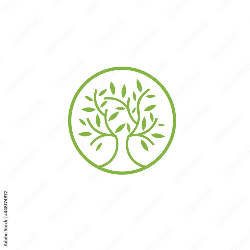 tree logo design concept icon template white background vector illustration tree logo design concept icon template white background vector illustration