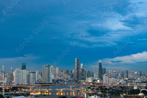 March 31  2019  photos of the city and high-rise buildings in Bangkok during the morning