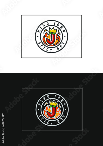 Logo for spicy hot sauce King John
