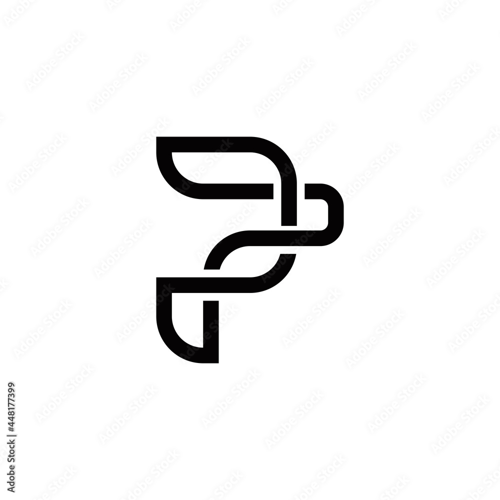 p initial abstract logo design vector template p initial abstract logo design vector template