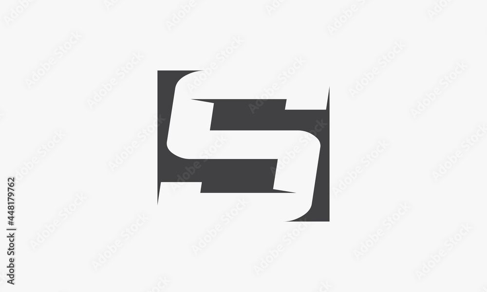 speed letter S logo isolated on white background. speed letter S logo isolated on white background.