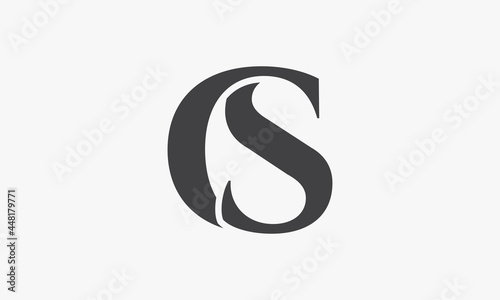 CS letter logo isolated on white background.