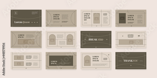 simple and unique presentation slide layout design