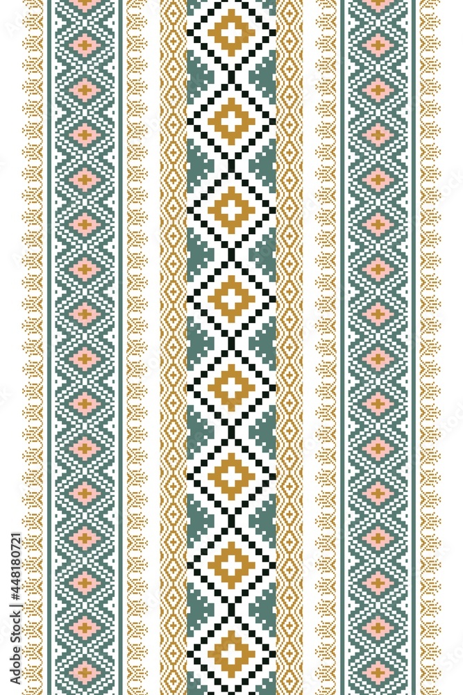 set of seamless patterns Ethnic American African fabric geometric aztec textile tribal ikat pattern motif mandalas native boho bohemian carpet india Asia 
