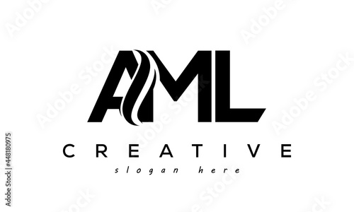 Letter AML creative logo design vector	