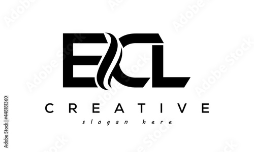 Letter ECL creative logo design vector	