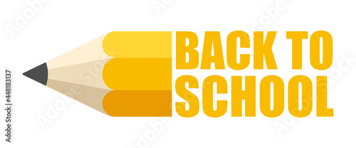 Pencil with back to school text