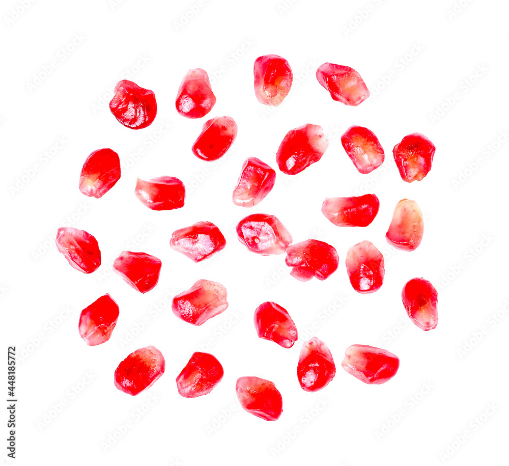 pomegranate fruit isolated on white background.