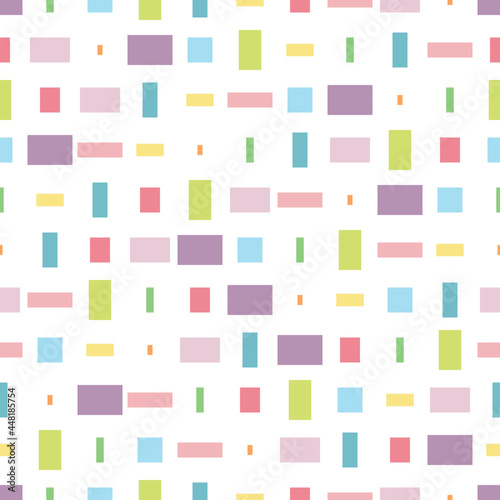 colorful randomly rectangle. rainbow and pastel color concept. seamless pattern. vector illustration.