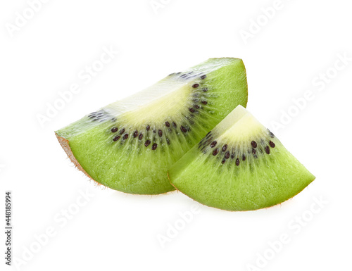  kiwi fruit on white background