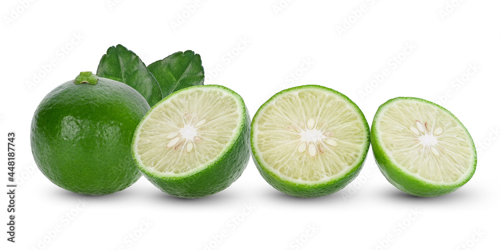 Lemon and leaf isolated on white background Lemon and leaf isolated on white background