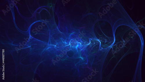 3D rendering abstract multicolor fractal light background