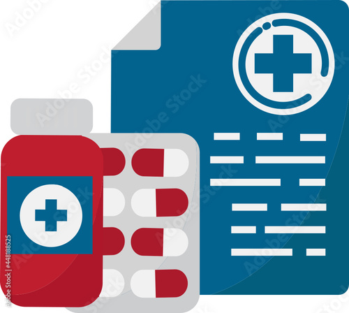 Prescription Icon. Medical Check up concept icon style
