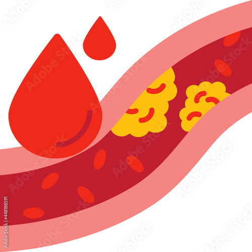 Cholesterol Icon. Medical Check up concept icon style
