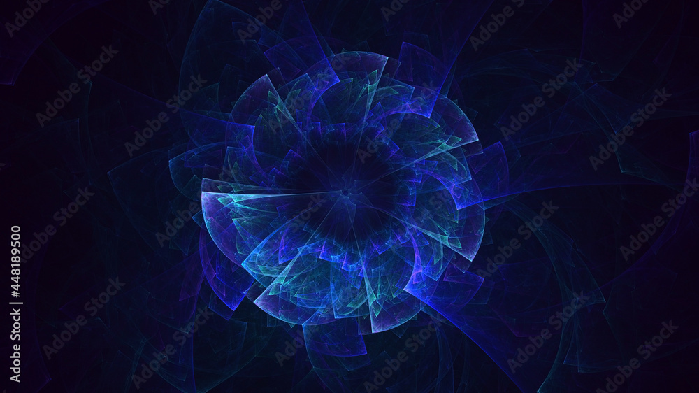 Obraz premium 3D rendering abstract round light background