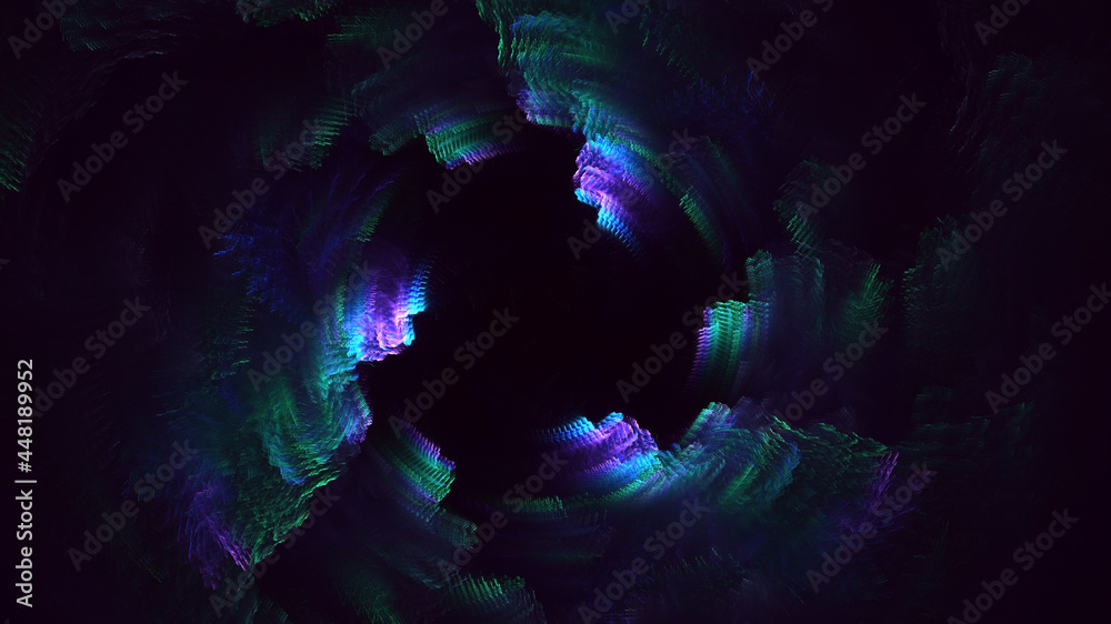 Fototapeta premium 3D rendering abstract round light background