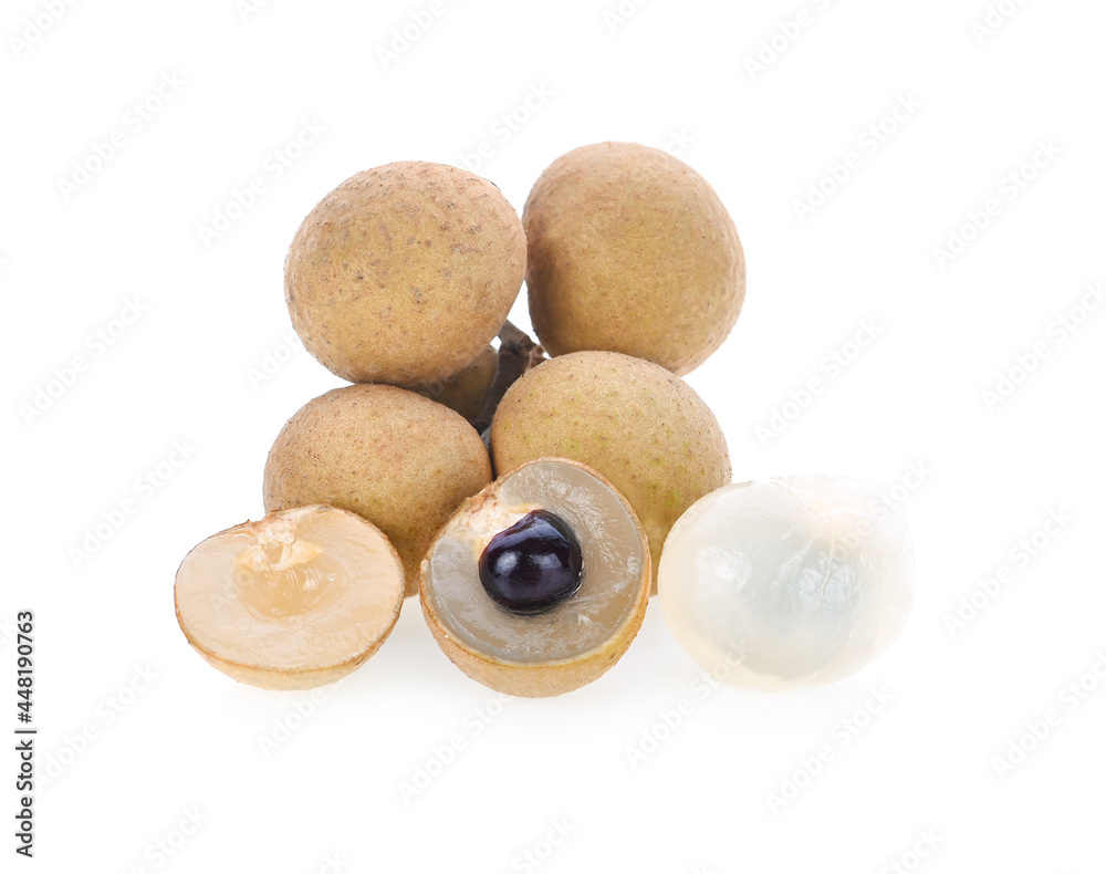 Fresh longan fruit isolated on white background Fresh longan fruit isolated on white background