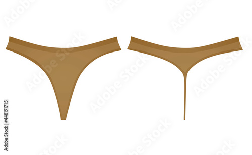 Brown  woman underwear. vector illustration