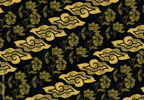 Parang Batik motif, in the pattern of developing Javanese Indonesian batik patterns, diagonal modern style, repeated patterns