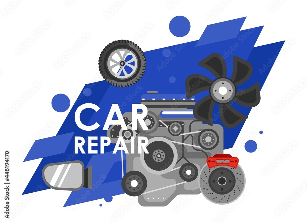 Car repair, maintenance and fixing center for auto