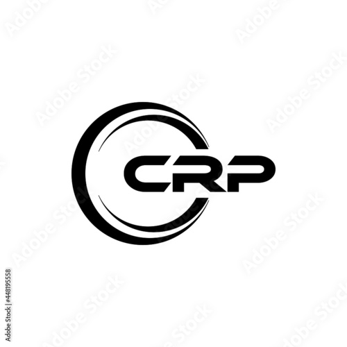 CRP letter logo design with white background in illustrator, vector logo modern alphabet font overlap style. calligraphy designs for logo, Poster, Invitation, etc.