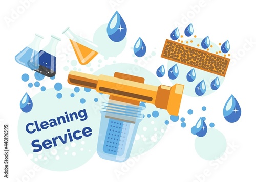 Cleaning service, purification of water technology