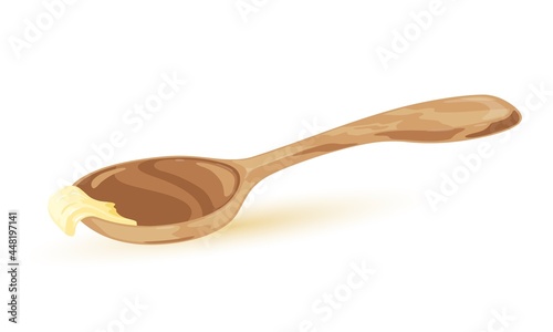 Melted margarine to add in porridge or bakery, nutritious product. Vector cooking meal, milky ingredient, aromatic and fat food design isolated on white background