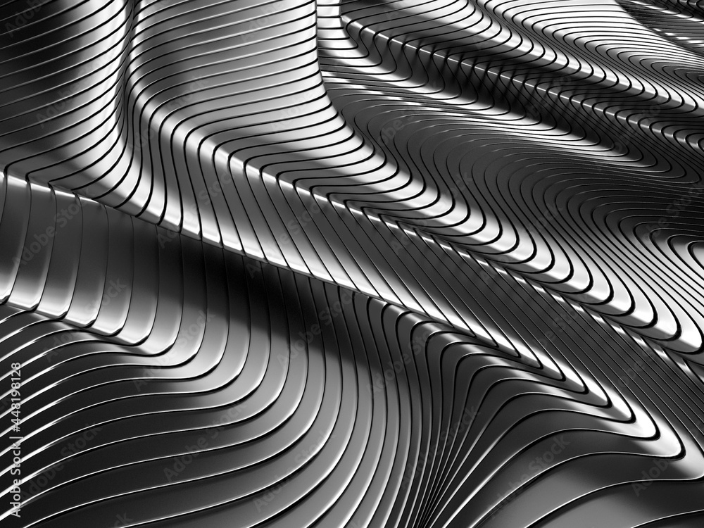 Metallic abstract wavy liquid background Metallic abstract wavy liquid background