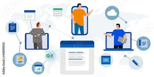 copywriter document editing journalism text editor working collaboration online working globally writer connect online