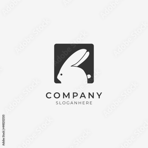 cute rabbit bunny logo icon