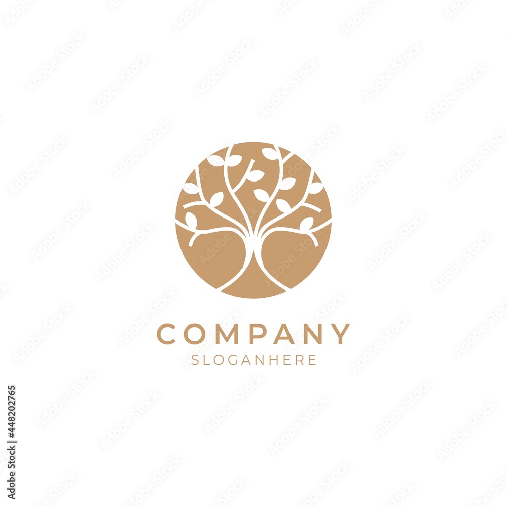 illustration of nature tree logo icon element perfect for environmental company illustration of nature tree logo icon element perfect for environmental company