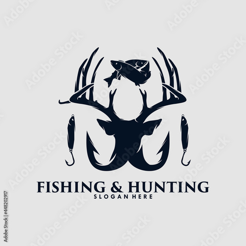 Hunting and Fishing logo design
