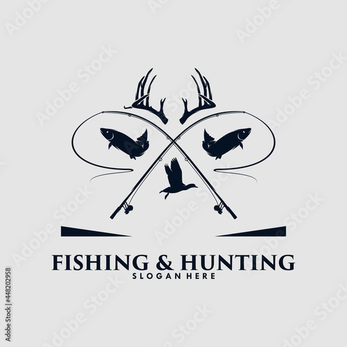 Hunting and Fishing logo design