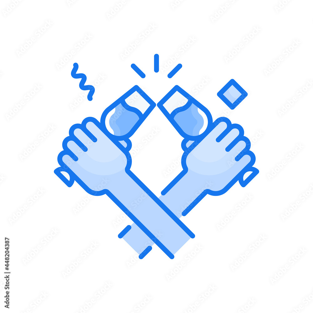 Toast vector Blue colour icon style illustration. EPS 10 File Toast vector Blue colour icon style illustration. EPS 10 File