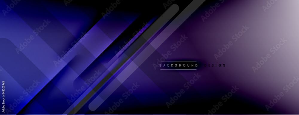Fototapeta premium Abstract background. Shadow lines on bright shiny gradient background.